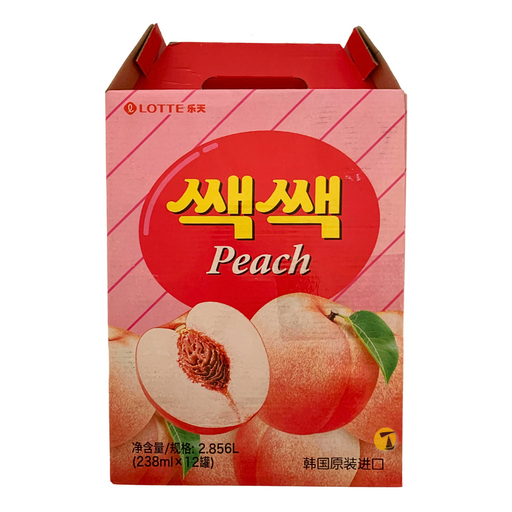 Lotte Sac Sac Peach Juice - 12x238ml