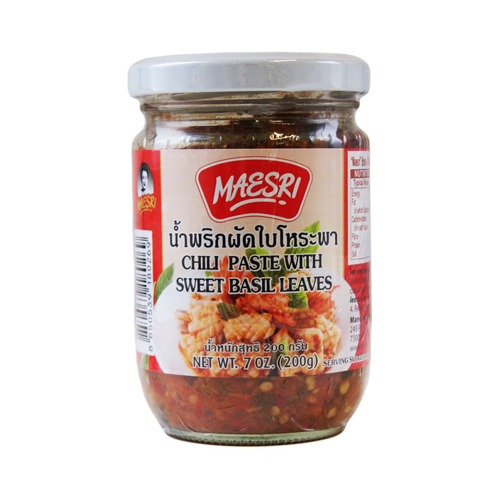 Maesri Chilli Paste with Sweet Basil Leaves - 200g