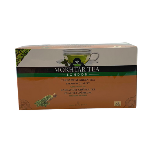 Mokhtar Tea 100% Natural Cardamom Green Tea (50g) - 25 Tea Bags