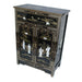 Mother of Pearl Black Lacquer Cabinet with Drawer