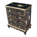 Mother of Pearl Black Lacquer Chest of 4 Drawers