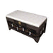 Mother of Pearl Black Lacquer Ottoman with Storage