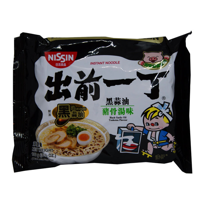 Nissin Black Garlic Oil Tonkotsu Flavour Instant Noodles - 100g