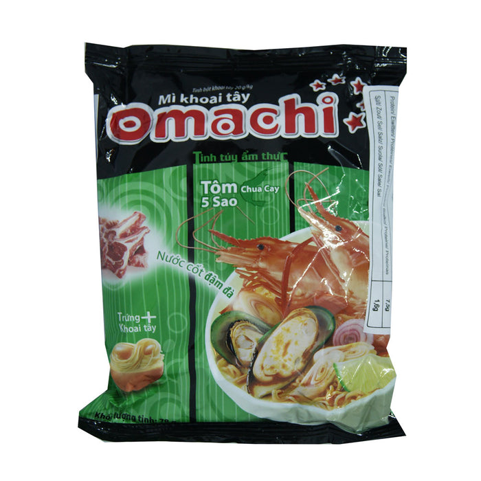 Omachi Shrimp Hot Pot Flavour Instant Potato Noodles - 79g