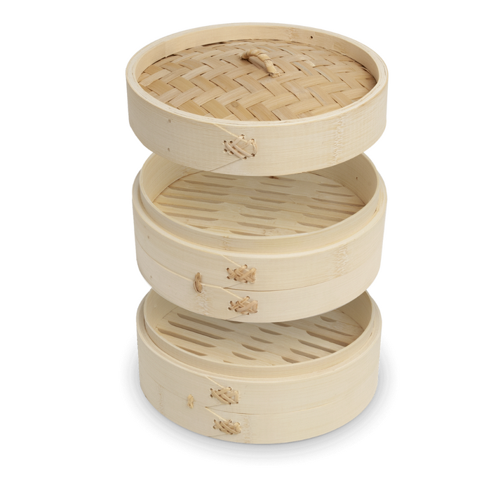 Oriental Mascot 10" Bamboo Steamer Set