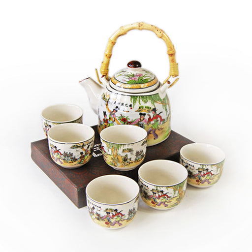 Oriental Porcelain Tea Set - Ladies Garden Games Design