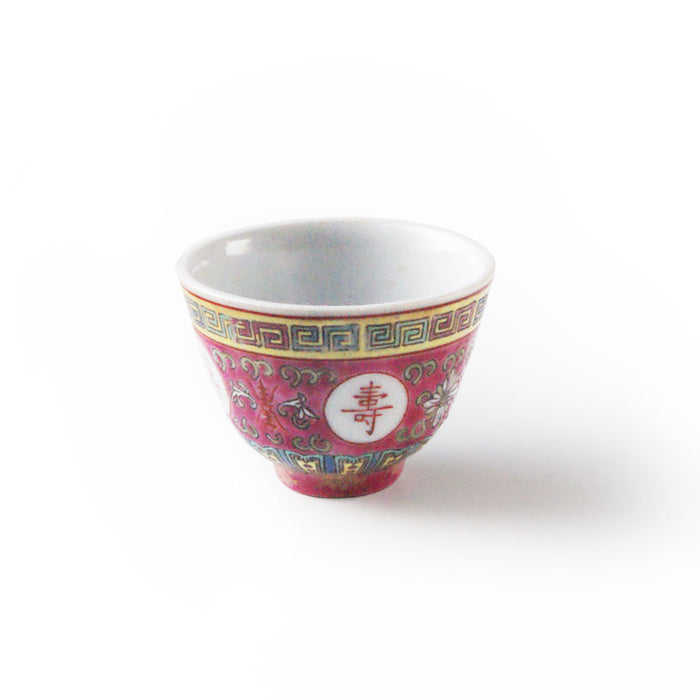 Oriental Red Pattern Tea Cup