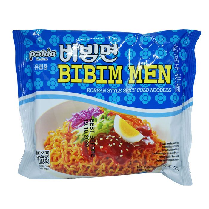 Paldo Bibim Men Korean Style Spicy Cold Instant Noodles - 5 x 130g
