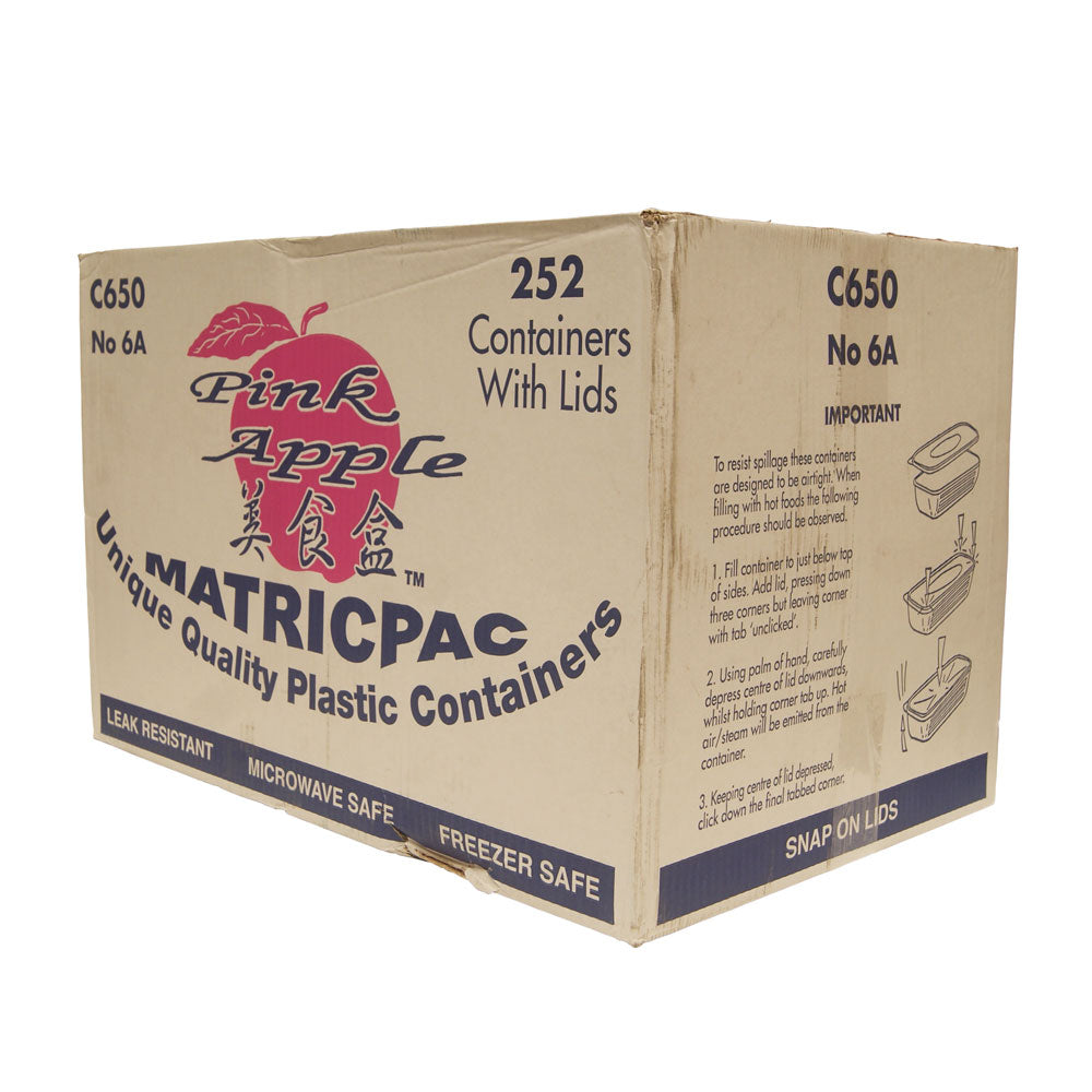 Pink Apple C650 Plastic Containers Pack of 252 — Tradewinds Oriental Shop