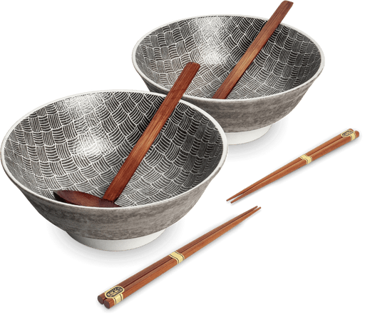 Ramen Bowl with Chopsticks & Spoon - Set of 2 - Dasshu