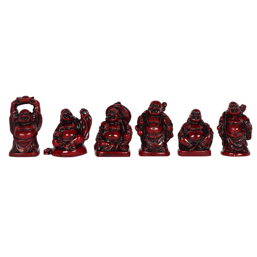 Red Resin Buddhas (Box of 6)
