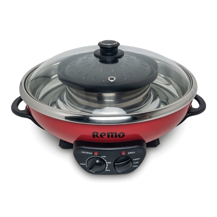 Remo Electric Hot Pot with Grill Plate - 5L