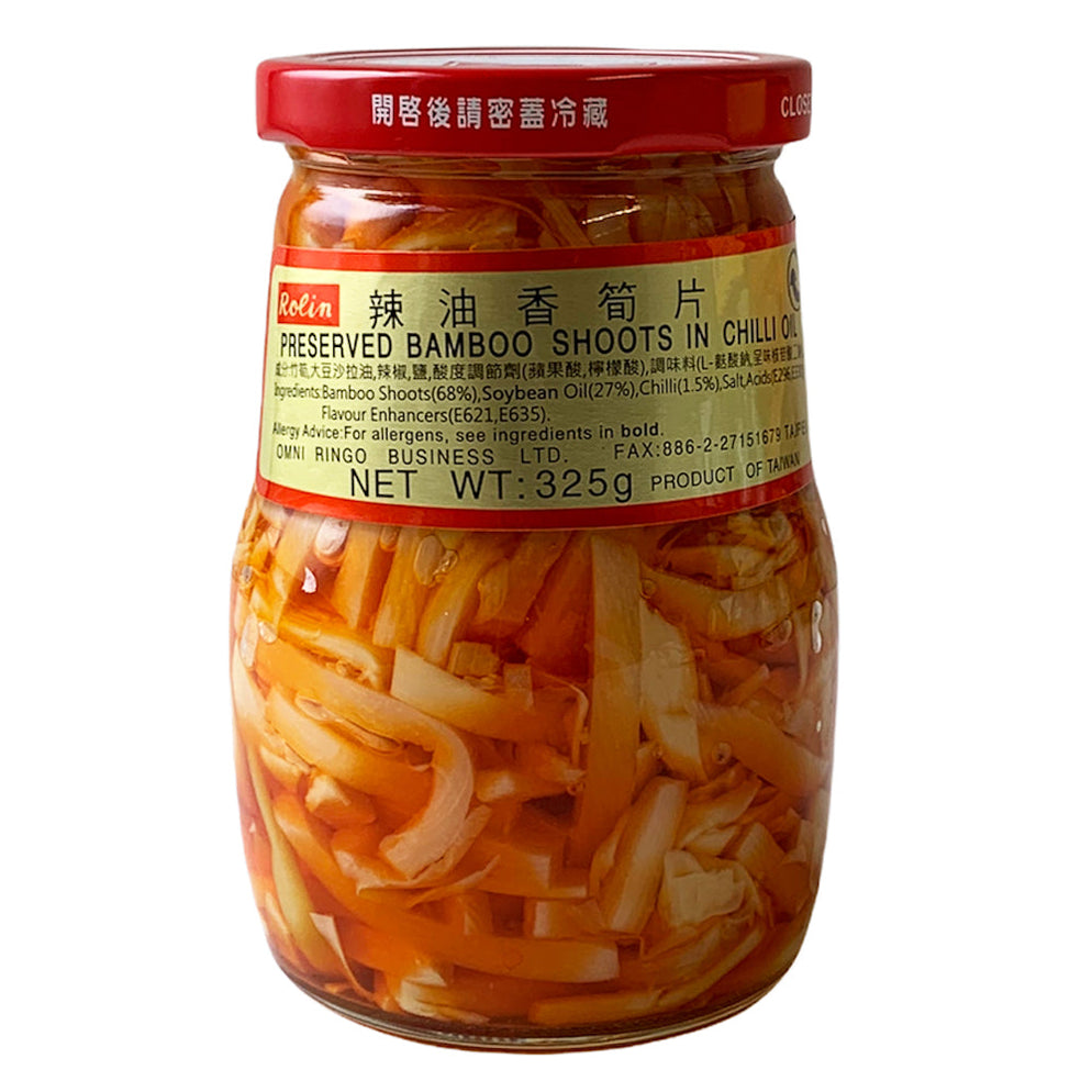 Rolin Preserved Bamboo Shoots in Chilli Oil 325g — Tradewinds