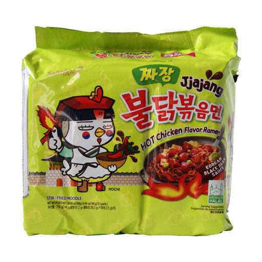 Samyang Jjajang Buldak Fire Fried Chicken Spicy Noodle Ramen - 5 x 140g