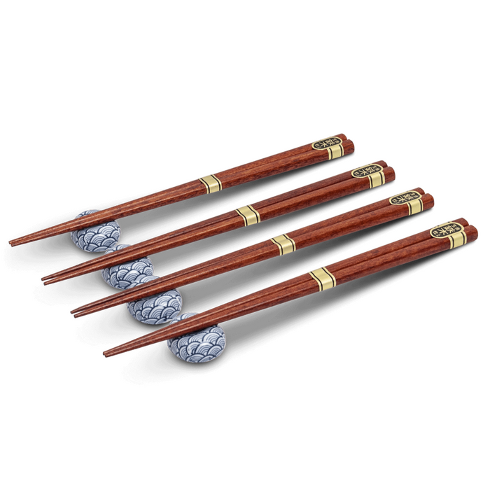 Seigaiha Chopsticks Set - 4 Pairs