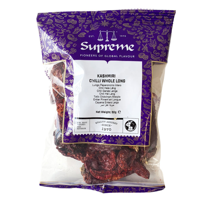 Supreme Kashmiri Chilli Whole Long - 50g