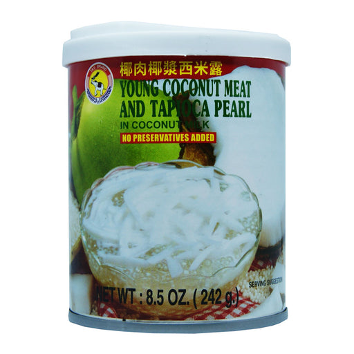 TAS Young Coconut Meat & Tapioca Pearl in Coconut Milk - 242g