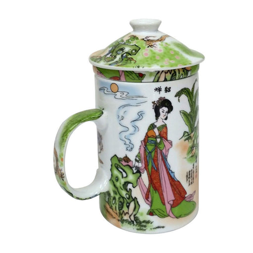Three Piece Chinese Ladies Tea Infuser Mug