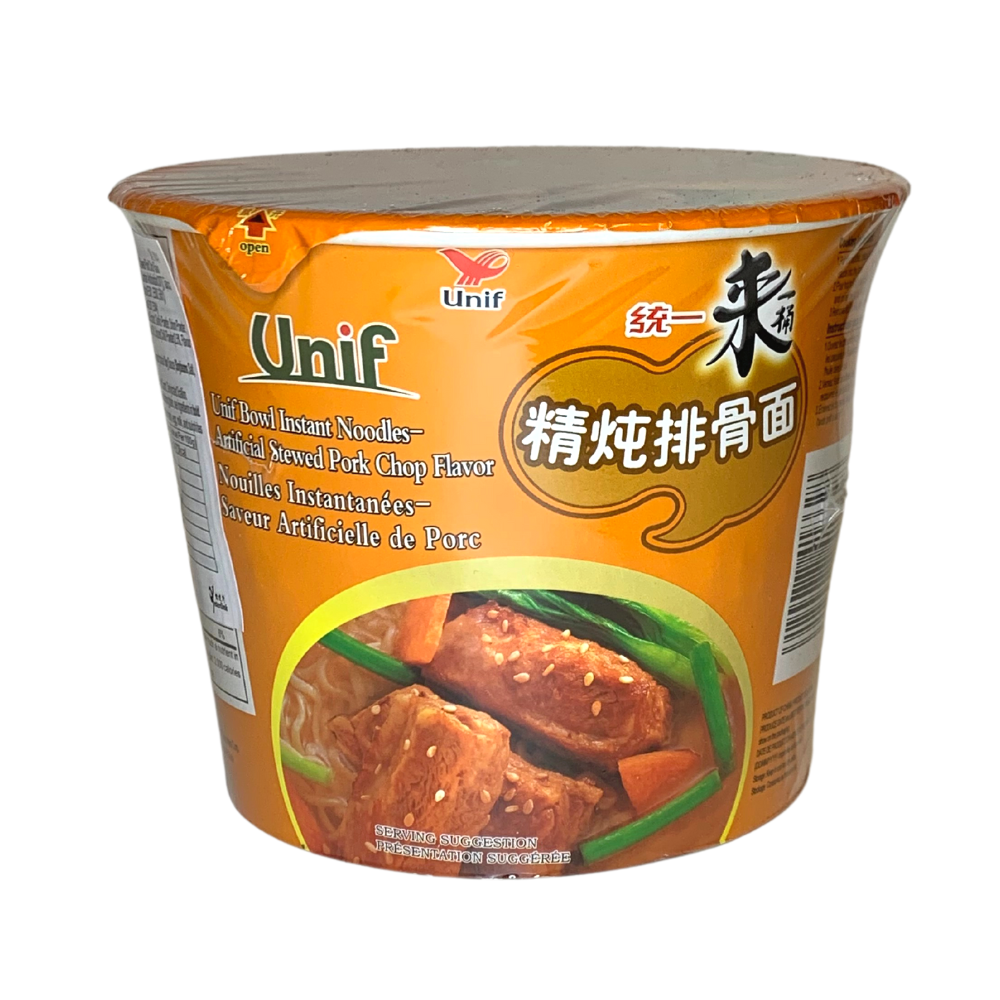 Unif Stewed Pork Chop Bowl Noodles 110g — Tradewinds Oriental Shop