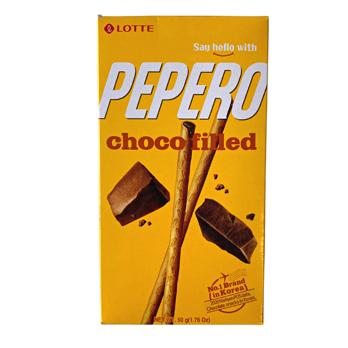 Lotte Nude Pepero Biscuit Stick filled with Chocolate - 50g
