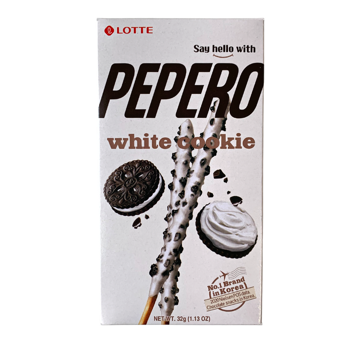 Lotte Pepero White Cookie Chocolate & Biscuits Sticks - 32g