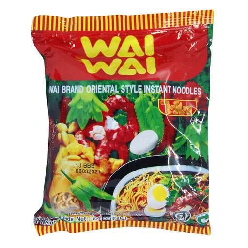 Wai Wai Thai Oriental Style Instant Wheat Noodles - 60g