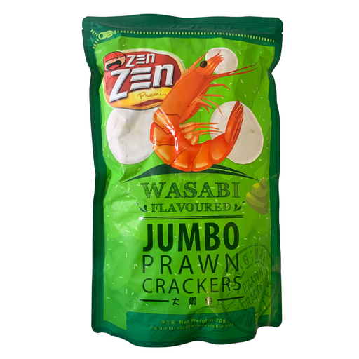 Zen Zen Jumbo Prawn Crackers - Wasabi - 70g
